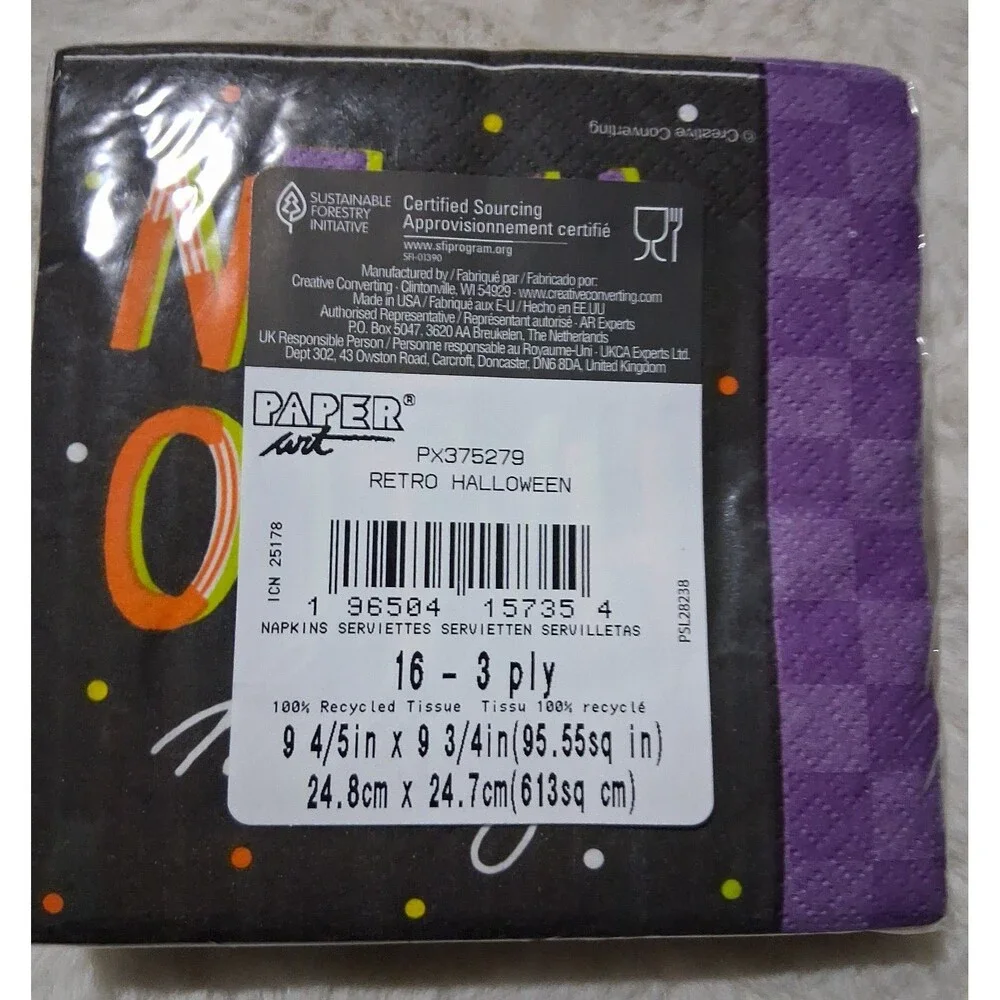 Halloween Hocus Pocus Napkins and Witch Hat Decor